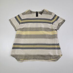 Tommy Bahama Striped Silk Blouse Multicolor Size Large